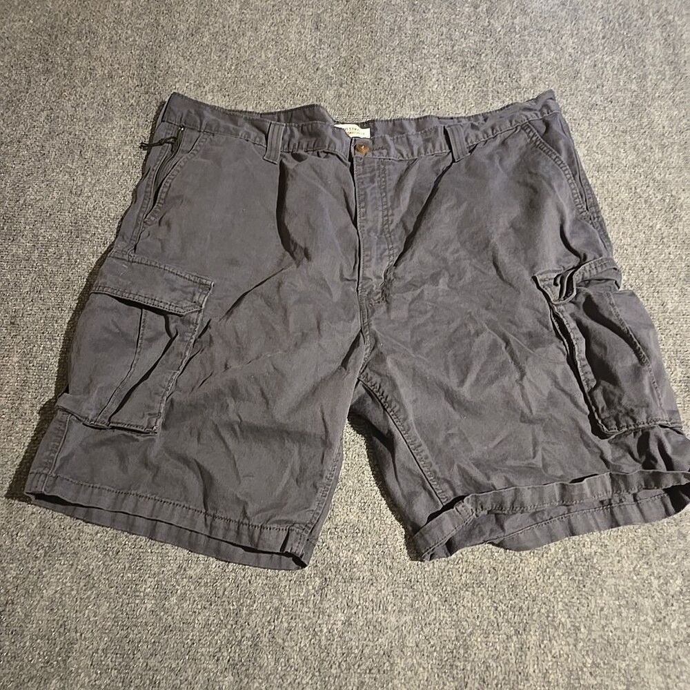 Levi Cargo Shorts Mens 44 Gray Baggy/Relaxed Fit Pockets Cotton Hiking Casual